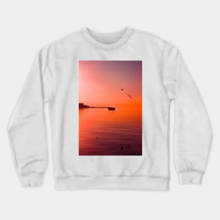 Beautiful summer sunset on Trieste's harbour in northern Italy Crewneck Sweatshirt